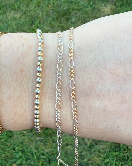 Figaro Chain (Mixed Metals)