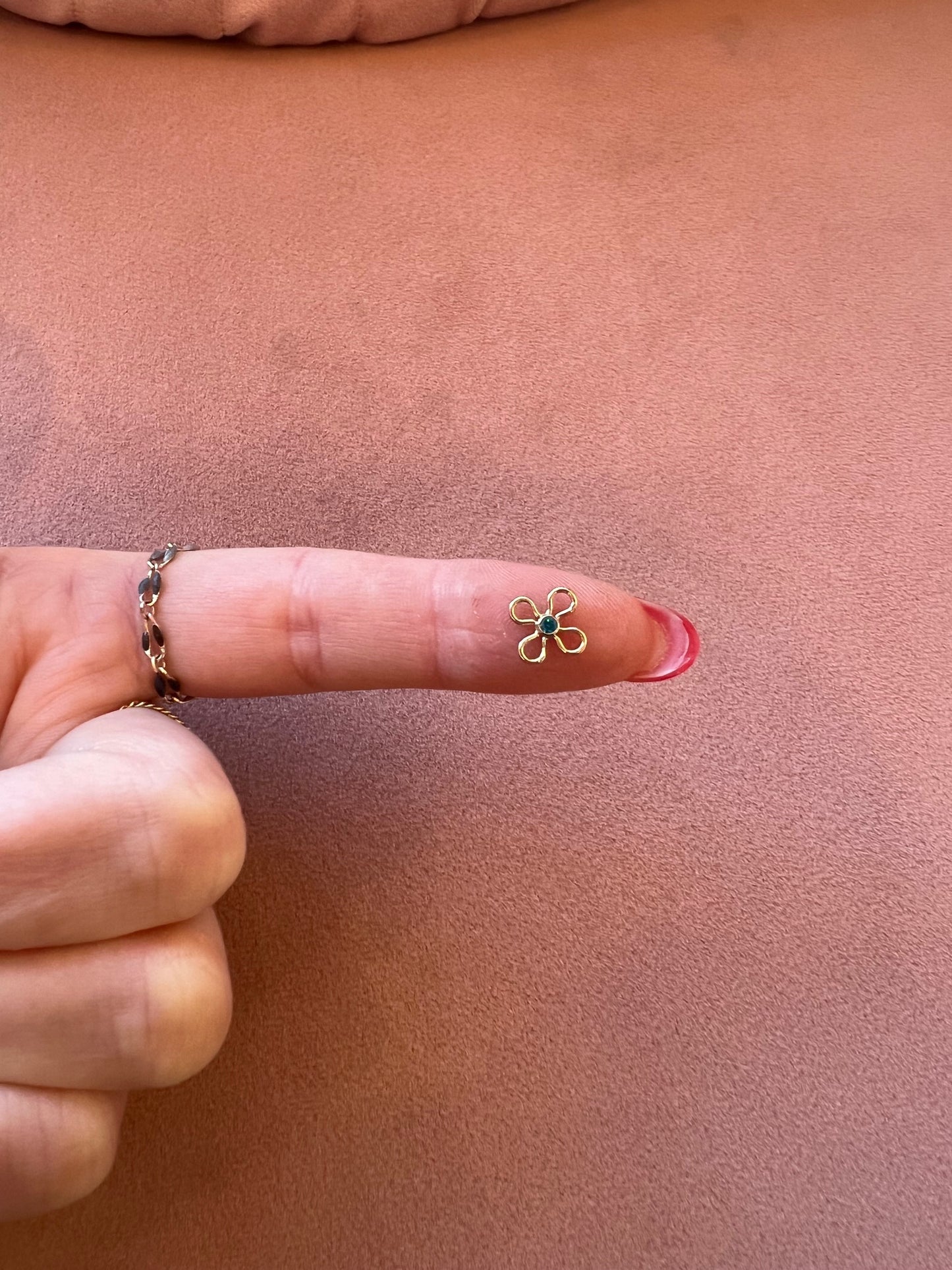Flower Birthstone Connector